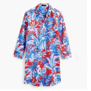 Long-sleeve popover beach shirt Ratti® Rio floral